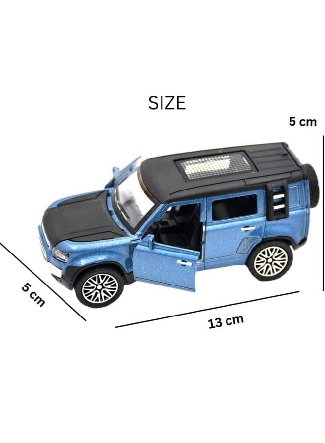 RUHANI Diecast Metal Car Model Defender Toy Cars for Kids Pull Back Openable Doors (Blue) - Image 4