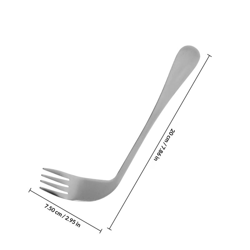 Angled Spoon Fork Self Feeding Utensils for Elderly and Patients 2 Piece Set - Image 3
