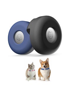 Airtag Dog Collar Holder 2 Pack,  Silicone Pet Collar Case for Apple Air Tags, Anti-Lost,  Waterproof Protective AirTag Case,  Holder Compatible with Cat Dog Collars Charms  Collar Tag Accessories