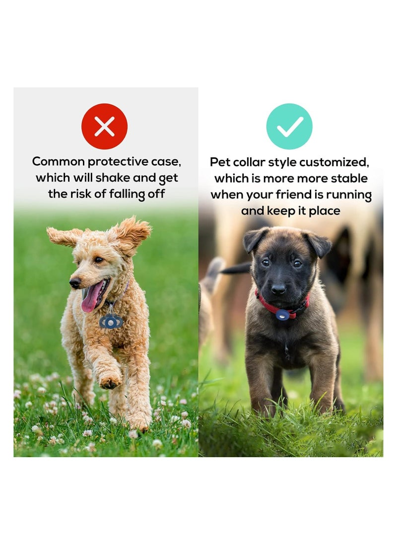 Bukela - Airtag Dog Collar Holder 2 Pack,  Silicone Pet Collar Case for Apple Air Tags, Anti-Lost,  Waterproof Protective AirTag Case,  Holder Compatible with Cat Dog Collars Charms  Collar Tag Accessories - Image 1