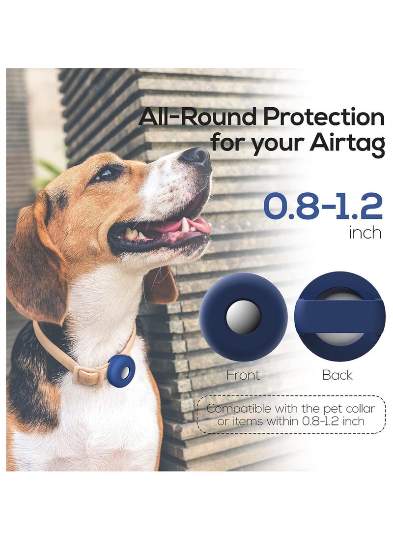 Bukela - Airtag Dog Collar Holder 2 Pack,  Silicone Pet Collar Case for Apple Air Tags, Anti-Lost,  Waterproof Protective AirTag Case,  Holder Compatible with Cat Dog Collars Charms  Collar Tag Accessories - Image 1