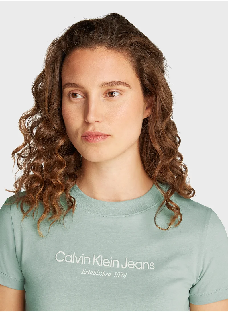 كالفن كلاين جينز Logo Graphic Baby Tee