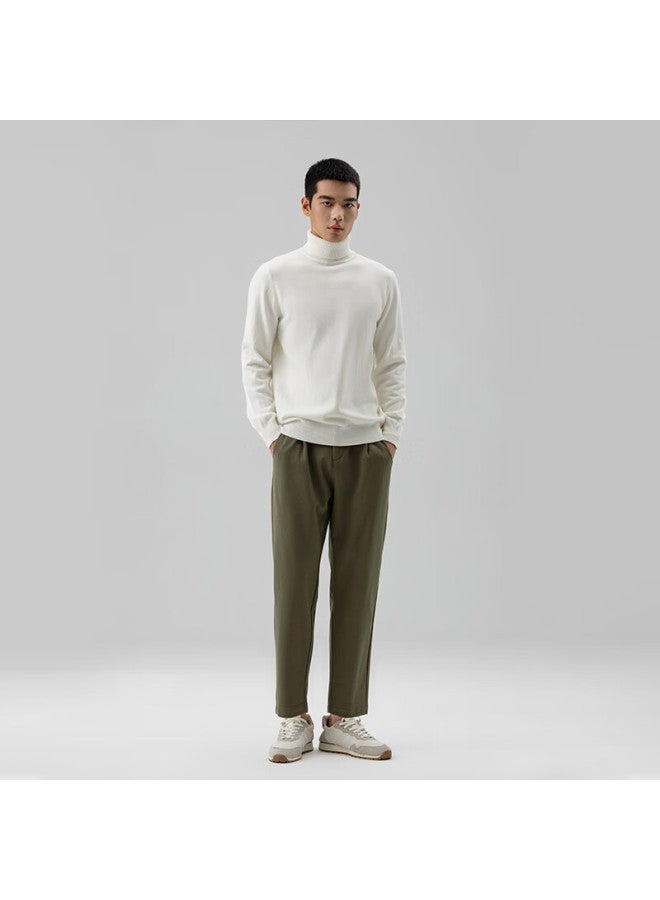Markless Men's Autumn Winter Casual Pants Wrinkle-resistant Easy-care Trousers Coffee Color Size 30 Model 4861 - Image 2