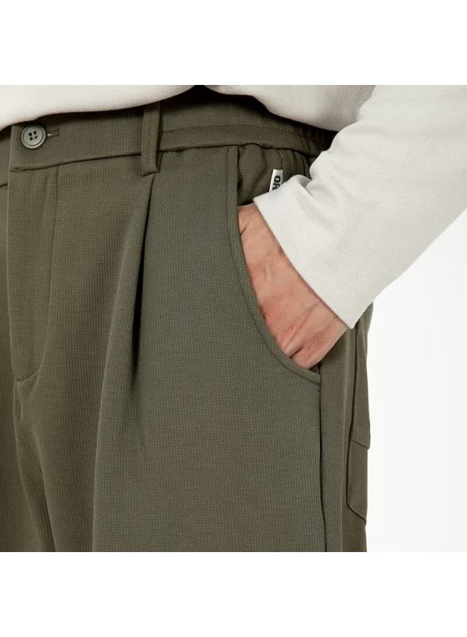 Markless Men's Autumn Winter Casual Pants Wrinkle-resistant Easy-care Trousers Coffee Color Size 30 Model 4861 - Image 3