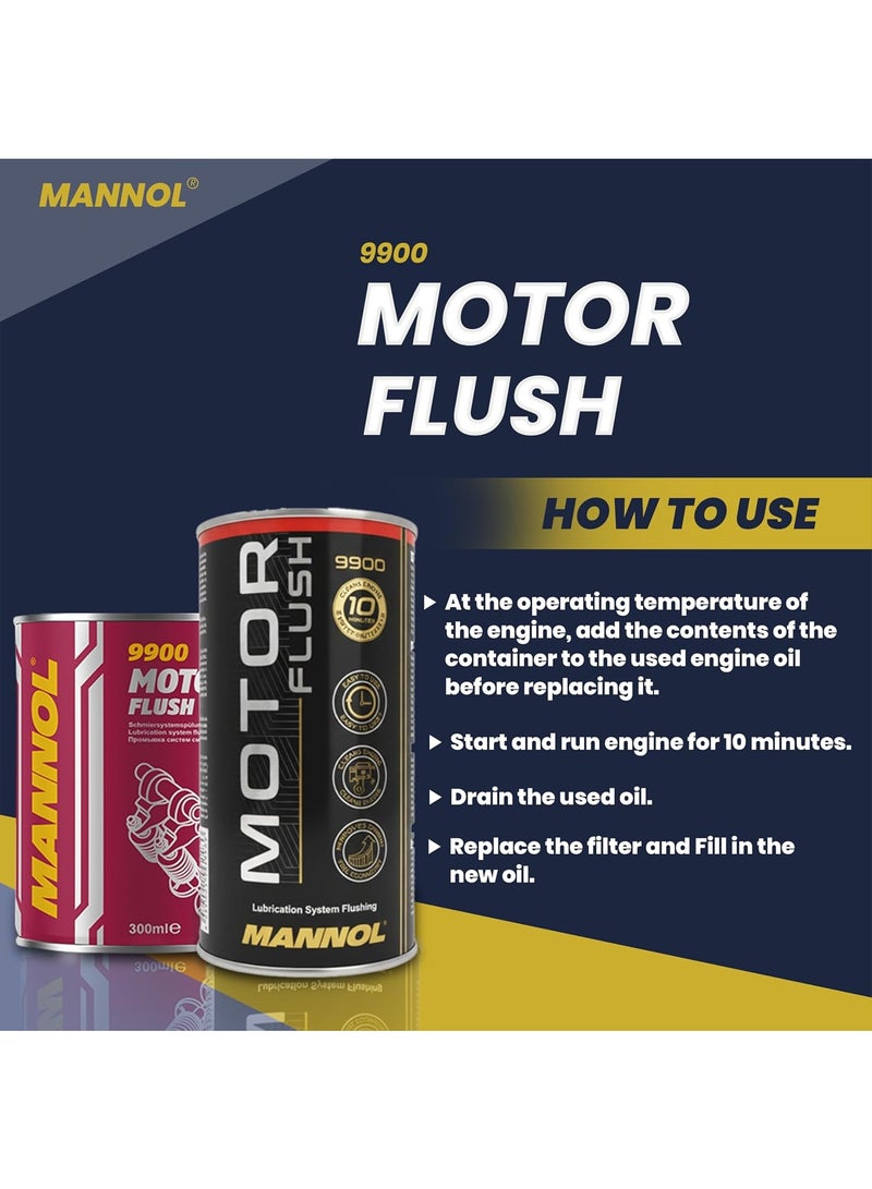 MANNOL 9900 Engine Flush Cleaner for Removing sediments, Dirt, Sludge and wear Products of Engine Parts (1, 350 ML) - Image 3