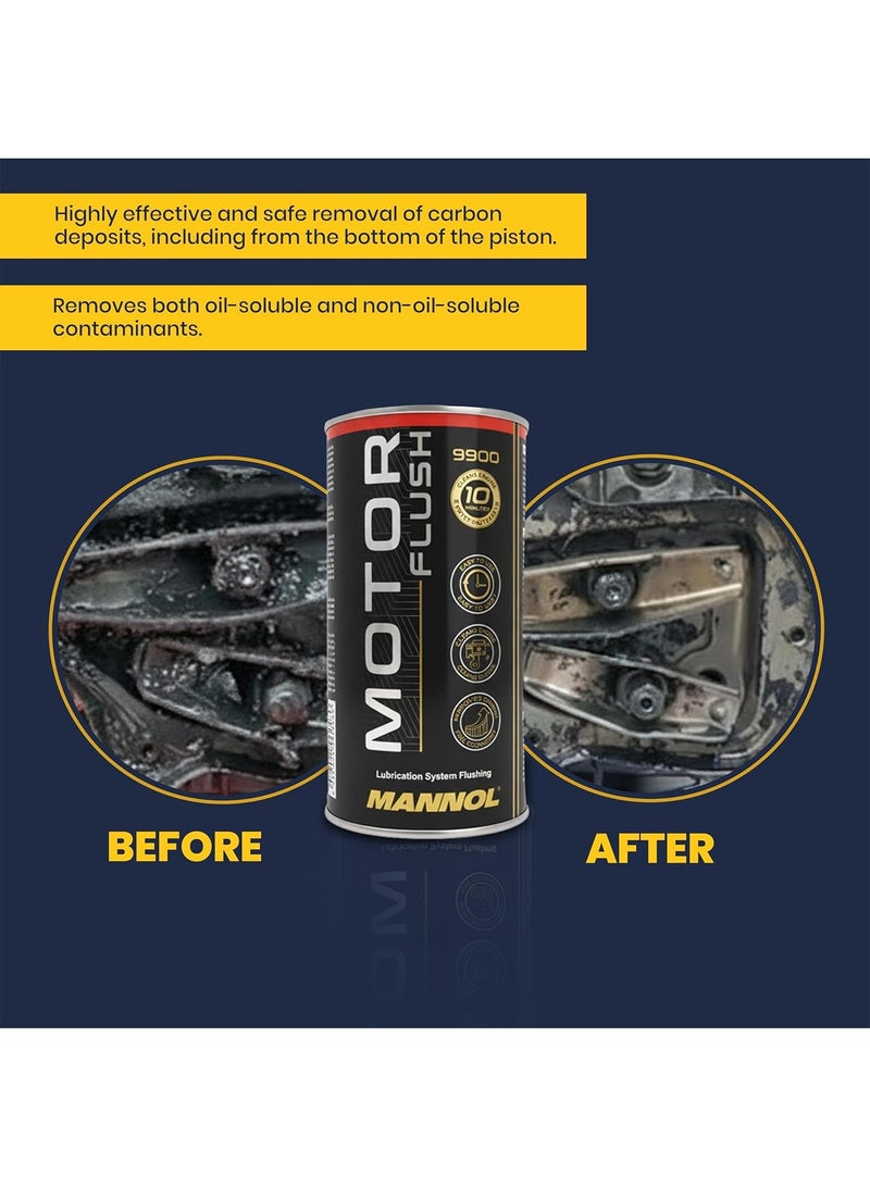 MANNOL 9900 Engine Flush Cleaner for Removing sediments, Dirt, Sludge and wear Products of Engine Parts (1, 350 ML) - Image 2