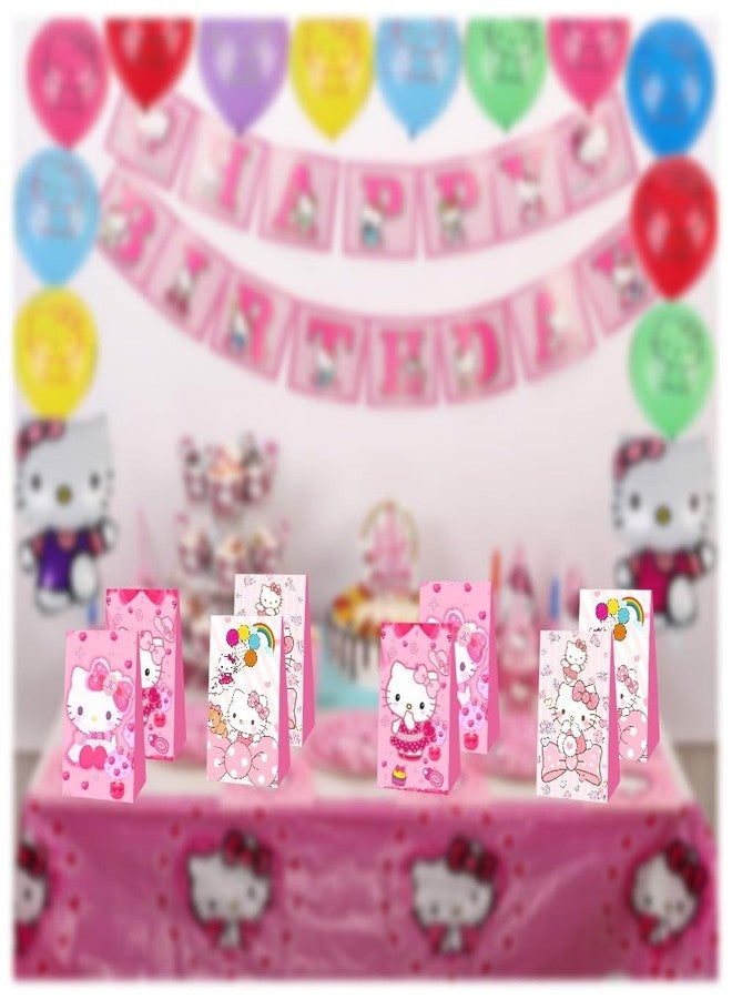 ARHAVI 12Pcs Party Gift Bags Goodie Bags for Kitty Birthday Decorations Party Supplies - Image 4