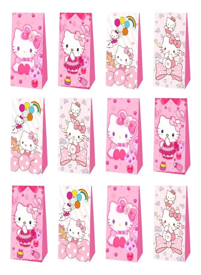 ARHAVI 12Pcs Party Gift Bags Goodie Bags for Kitty Birthday Decorations Party Supplies - Image 3