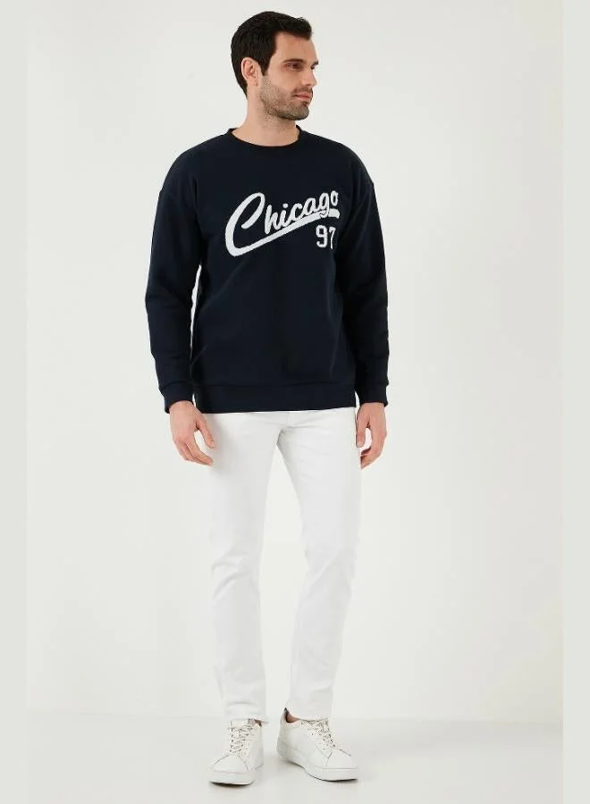 بوراتي سويت شيرت رجالي قطن مريح بياقة دائرية من بوراتي