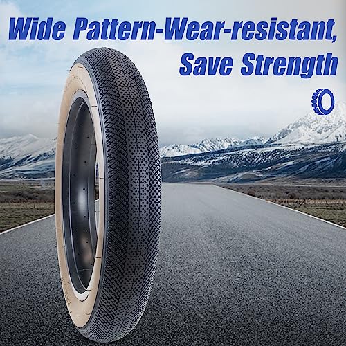 BALINGE E Bike 20x4.0 Fat tire 20 x 4 Fat tire 20x4 Bike tire 2 Pack Heavy Duty High-Performance Wear-Resistant E-Bike Mountain Snow Bike Tire ，20x4 Fat tire，20x4 Bike tire，Brown Wall - Image 3
