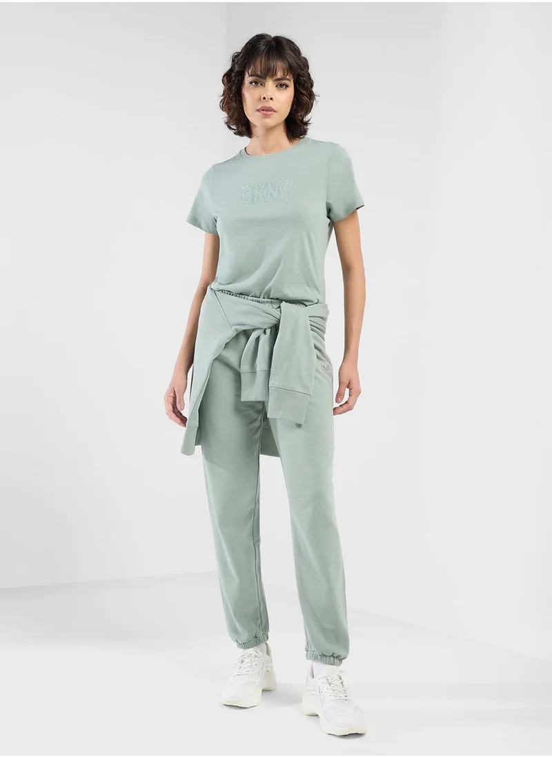 DKNY Crew Neck Logo Printed T-Shirt