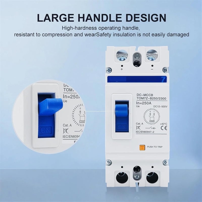 TOM7Z B125 2P DC Solar Molded Case Circuit Breaker 200A Overload Protection Switch for Photovoltaic PV System - Image 4