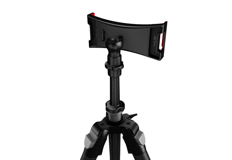 IK Multimedia iKlip 3 Video Universal iPad, Tablet Tripod Mount with 360 Degree Swivel, Soft-Touch Rubber Grip, Easy Insertion and Rotation and Rugged thermoplastic Design, fits Any 7”-12. 1” Tablet - Image 3