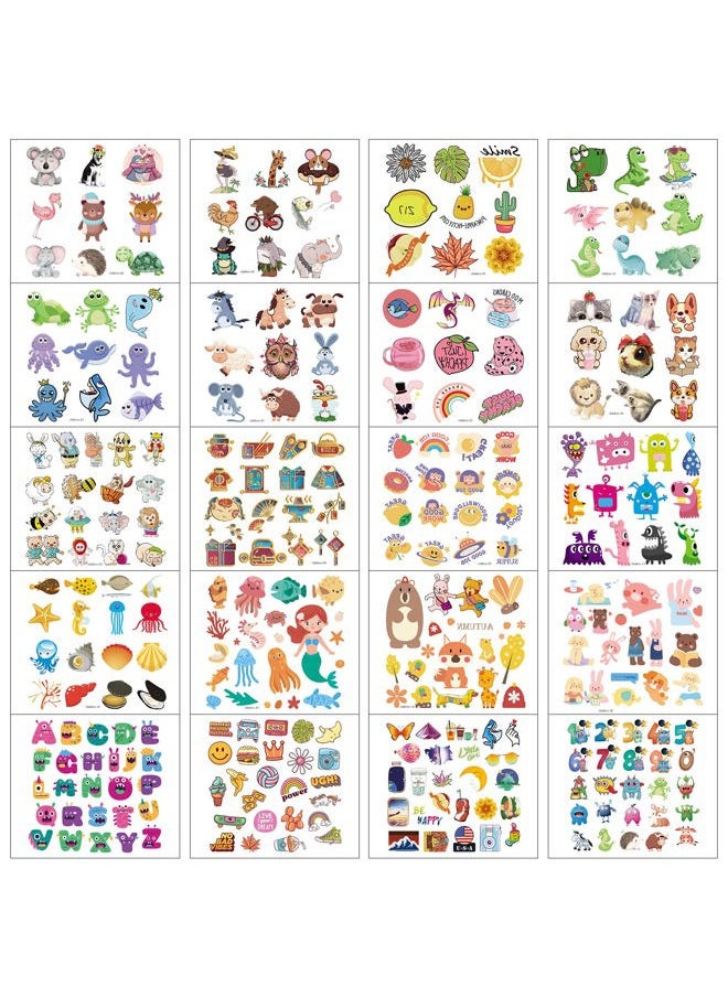 Aresvns - Children's temporary tattoo 340+ Designs,20 sheets Cute fake tattoos for Girls and Boys, Waterproof, non-toxic and easy to remove - Image 1