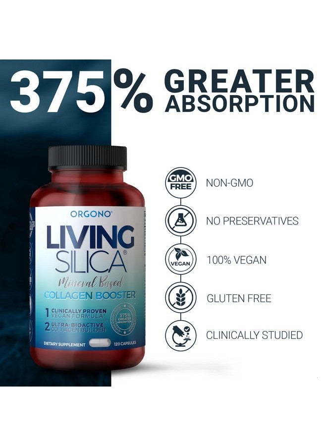 Orgono Living Silica Orgono Living Silica Mineral-Based Collagen Booster Capsules | Silica-Based | Supports Collagen & Elastin for Joint & Bone Support, Glowing Skin, Strong Hair & Nails | 60 Capsules - Image 4