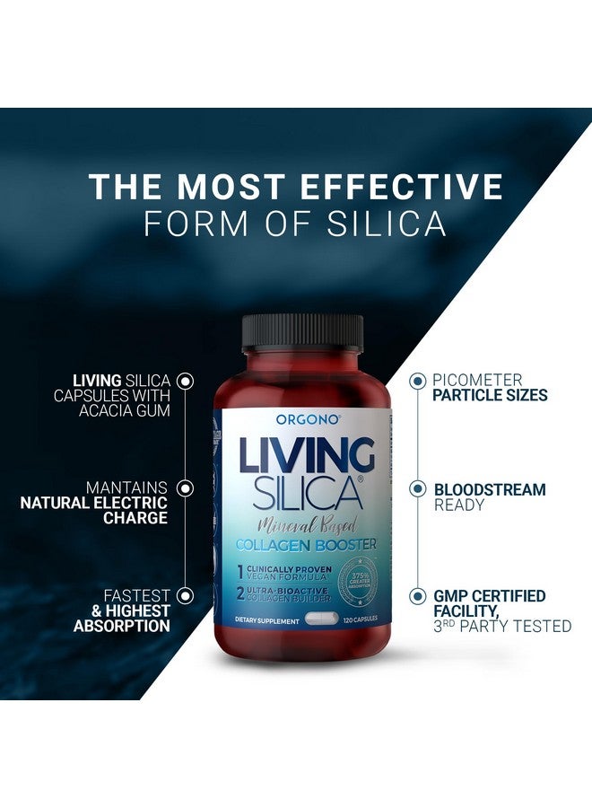 Orgono Living Silica Orgono Living Silica Mineral-Based Collagen Booster Capsules | Silica-Based | Supports Collagen & Elastin for Joint & Bone Support, Glowing Skin, Strong Hair & Nails | 60 Capsules - Image 3