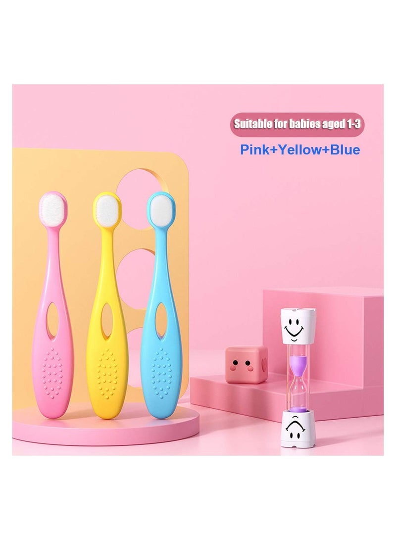 SYOSI 4 Pcs Baby Toothbrush Toddler Toothbrush for Age 1-3 Years Old Extra Soft Toothbrush with 10000 Soft Floss Bristle for Baby Gum Care - Image 5
