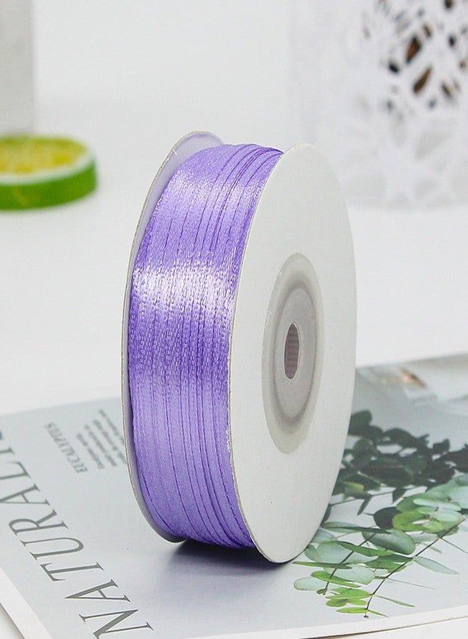 Capesaro Purple Ribbon - Solid Color Thin Lavender Satin Ribbon,1/8 inch x 100 Yards Double Face Gift Ribbons for Crafts - Image 2