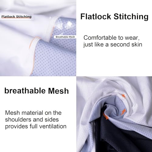 COOLOMG Adult Baseball Chest Protector Padded Shirt Heart Guard Sternum Protection for Football Lacrosse and Goalies Gray-White M - Image 4