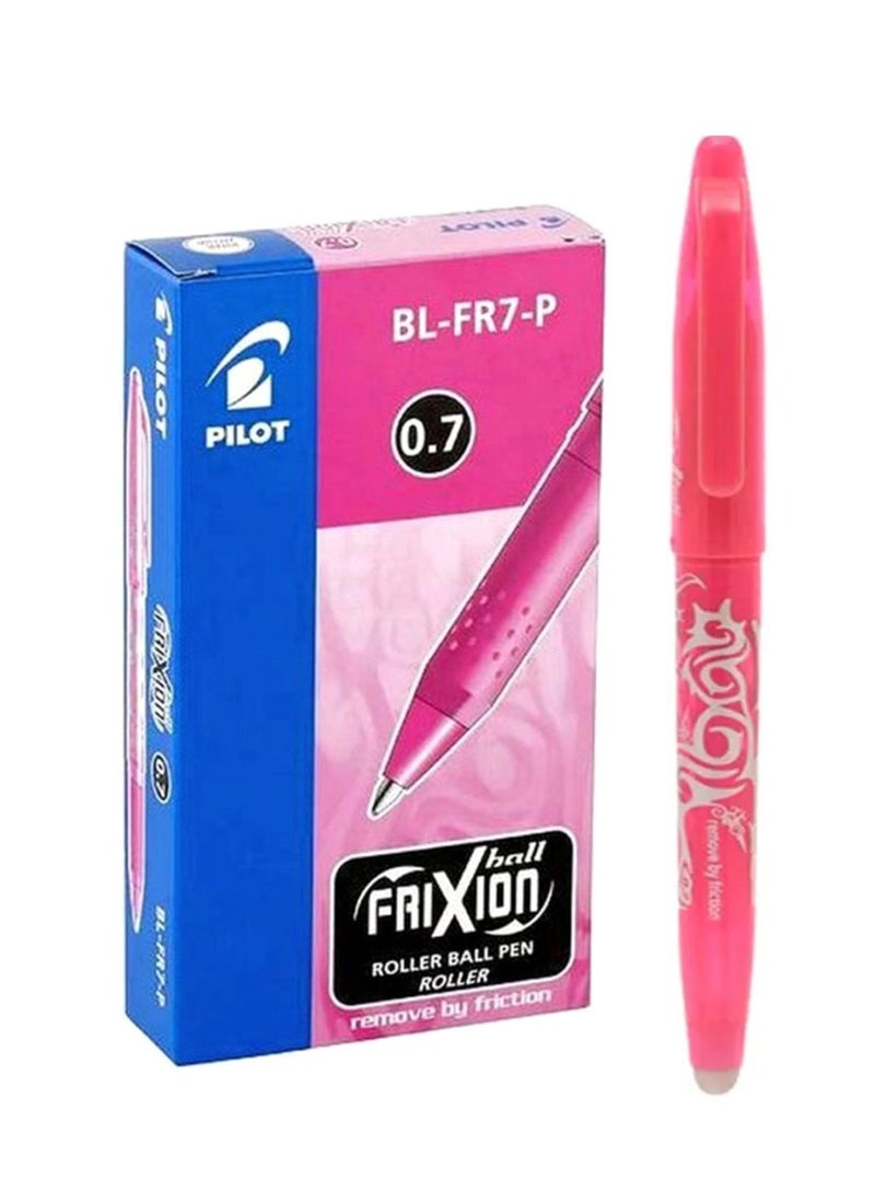 PILOT 12-Piece Frixion Erasable Ball Pen 0.7mm Tip Pink Ink - Image 1