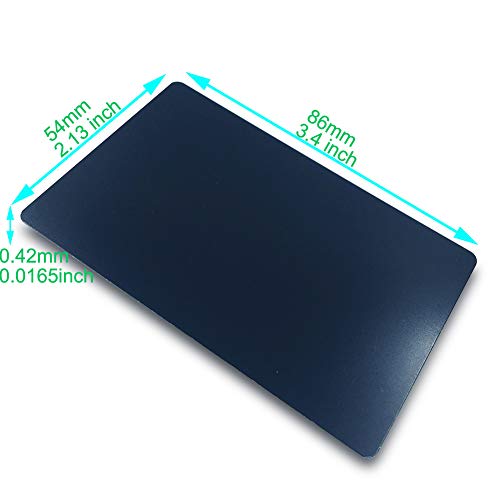 Ebamaz 50PCS Thick 0.45mm Matte Black Finish Aluminum Metal Business Cards Blanks 3.4 X2.13 inch for Customer Laser Engraving (Black, Blank) - Image 5