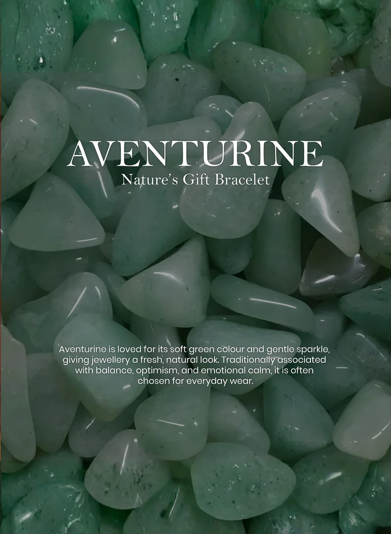 British Fossils سوار حبل هدية الطبيعة بالأفينتورين