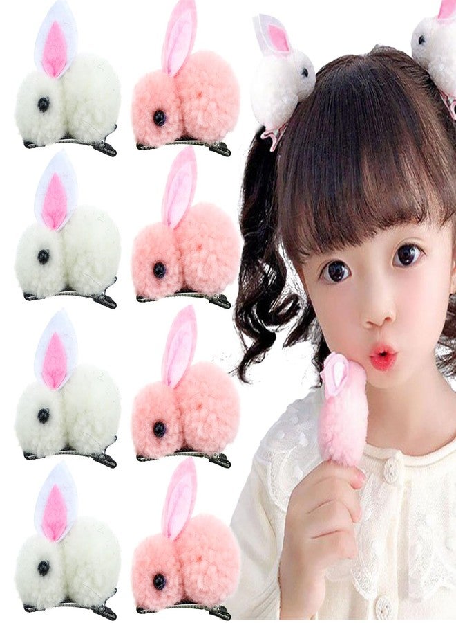Arvintas 10 PCS Cute Stuffed Bunny Hair Clips Elastic Plush Animal Rabbit Scrunchies Bunny Ponytail Holders Hair Band Hair Accessories for Women Girls - Image 1