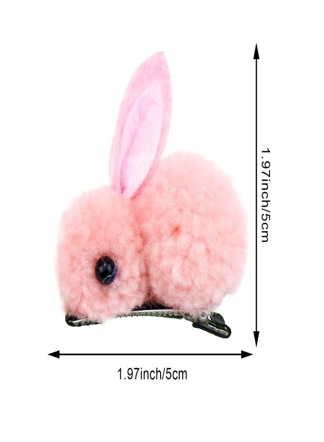 Arvintas 10 PCS Cute Stuffed Bunny Hair Clips Elastic Plush Animal Rabbit Scrunchies Bunny Ponytail Holders Hair Band Hair Accessories for Women Girls - Image 2