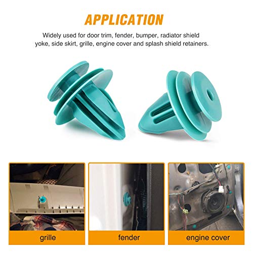 GOOACC for Toyota Trim Door Panel Clips Retainer for Tacoma Tundra Camry Corolla Avalon Sienna Replace OEM: 90467-10188，9mm Hole - 40pcs - Image 4