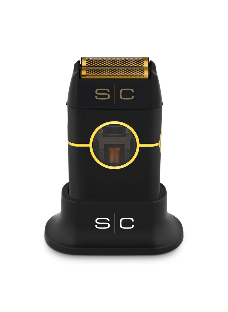 Stylecraft StyleCraft Instinct Metal Cordless Double Foil Shaver with IN2 Vector Motor Intuitive Torque Control, USB-C Rechargeable (Black) 