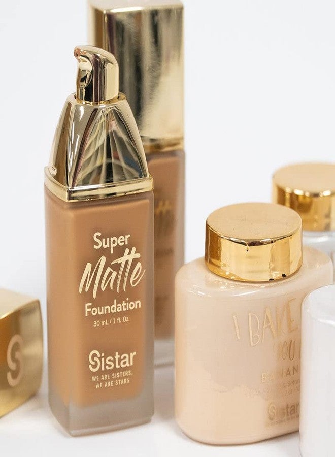 Sistar Super Matte Foundation Perfecting Liquid Foundation Full Coverage Control Shine Weightless Longwearing 30 mL / 1 fl. oz. (Caramel) - Image 2