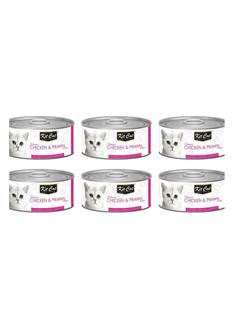 Kit Cat Cat Wet Food Deboned Chicken And Prawn Flavor 80g Pack Of 6 - Image 1