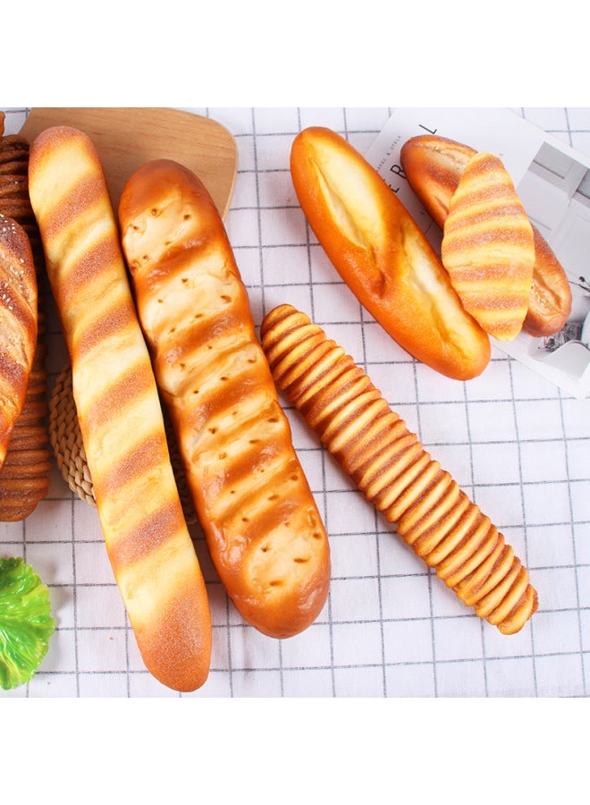 Pu Simulated Bread Decorative Ornament For Wedding Showroom Long Barrel French Bread Model Artificial Props-Color:Dark Caterpillar Bread  - Image 4