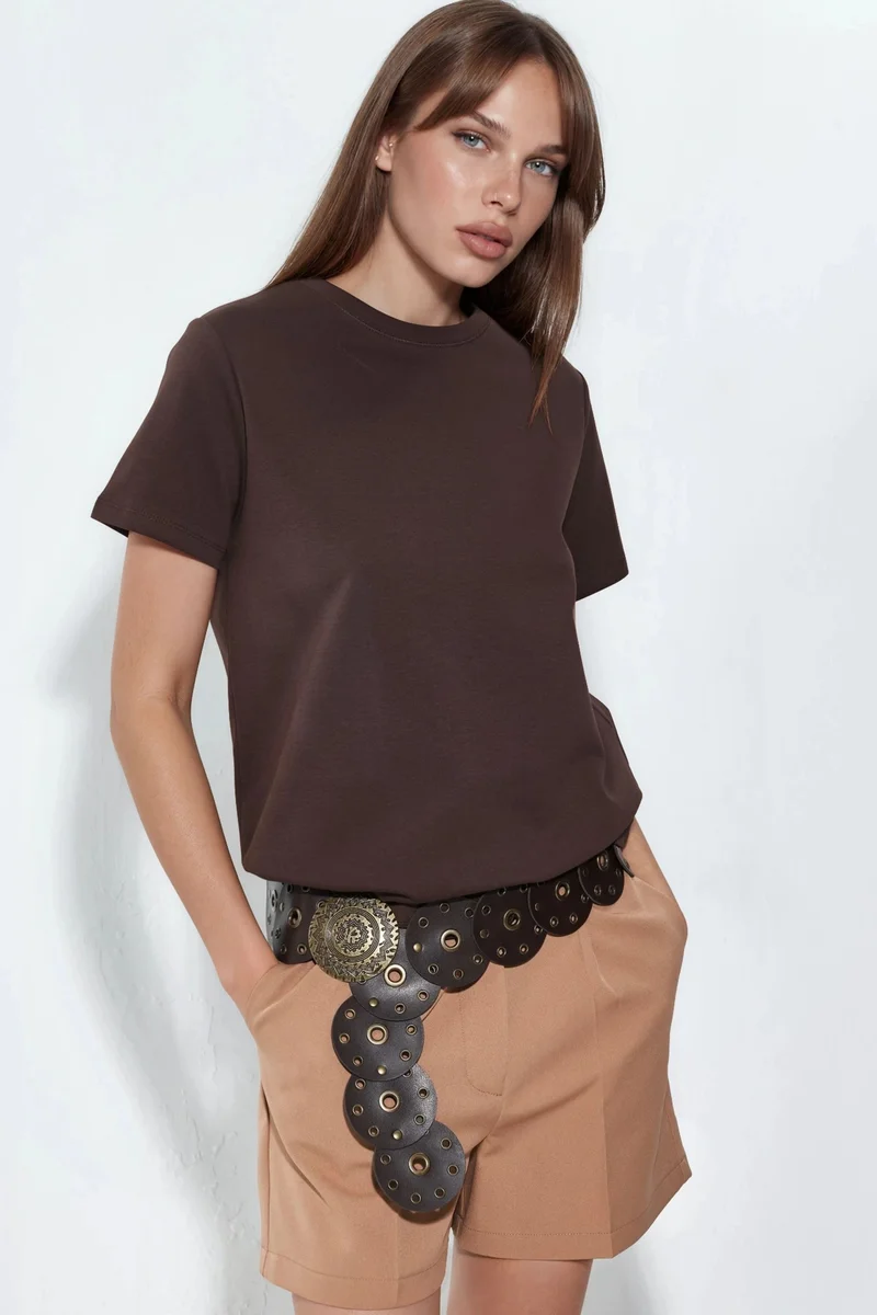 BUSEM Plain Crew Neck T-Shirt