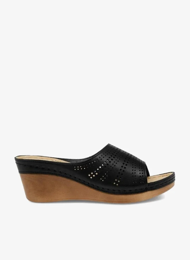 Flora Bella Women Perforated Wedge Heel Sandals