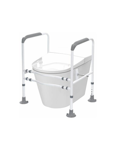 COOLBABY Toilet Safety Bar For The Elderly Easy to Install Adjustable Width And Height Toilet Safety Frame Bathroom Auxiliary Bar With Handrails