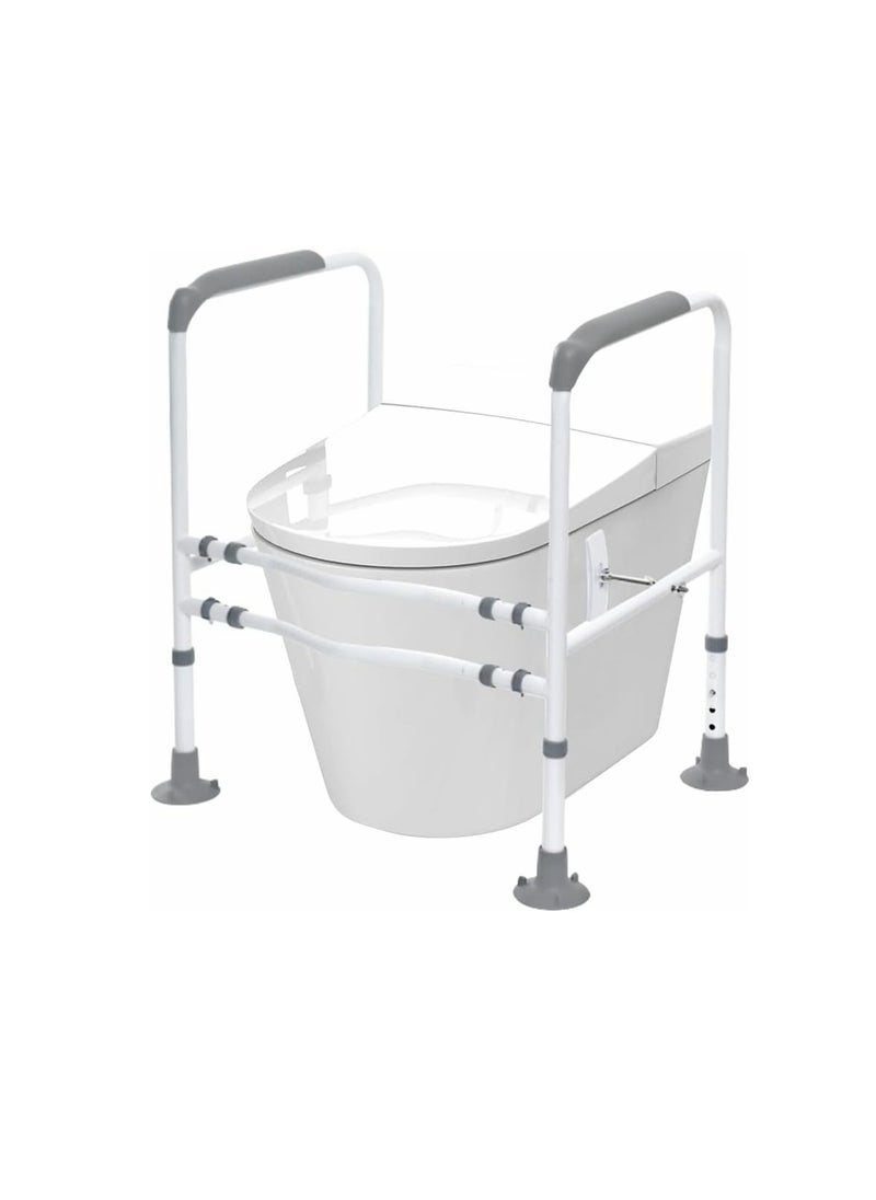 COOLBABY Toilet Safety Bar For The Elderly Easy to Install Adjustable Width And Height Toilet Safety Frame Bathroom Auxiliary Bar With Handrails