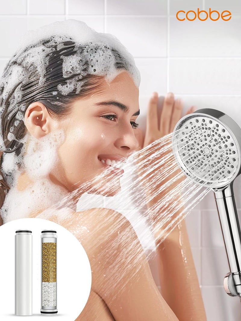 Cobbe 2 Pack Replacement Filters for Handheld Shower Head - UPGRADE FILTERING DURATION - Remove Chlorine - Reduces Dry Itchy Skin - Image 5