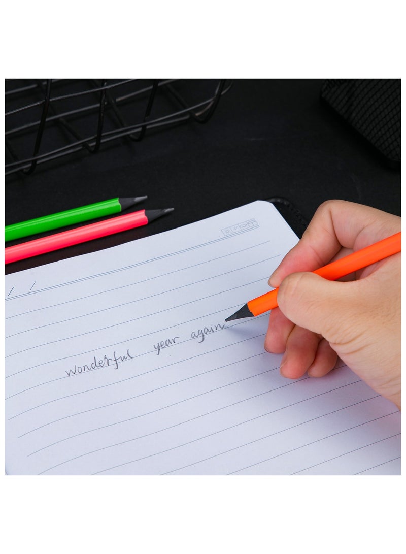 Deli 12-Piece Neon HB Graphite Pencils - Image 3