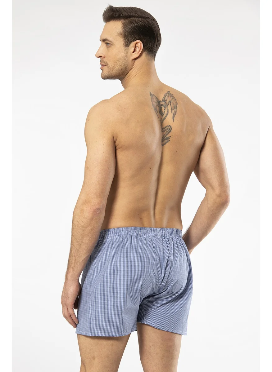 cacharel 1113 Men's Poplin Boxer-Blue
