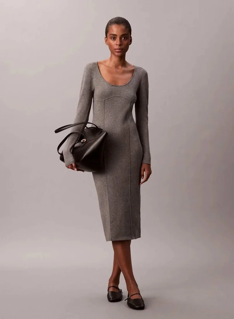 CALVIN KLEIN Half Milano Mini Dress