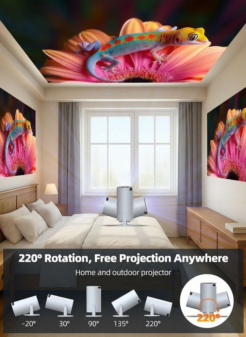 Portable Projector Pocket 5G WIFI Android11.0 Support 130 Inches Home Theater Full HD for Indoor Outdoor Home Birthday Gift Compatible with TV Stick/HDMI/USB/PS5/iOS/PS4 - Image 3