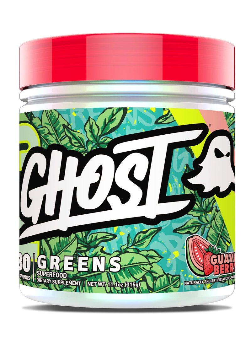 Ghost Greens Superfood Powder - Guava Berry - (30 serving)  - Image 1