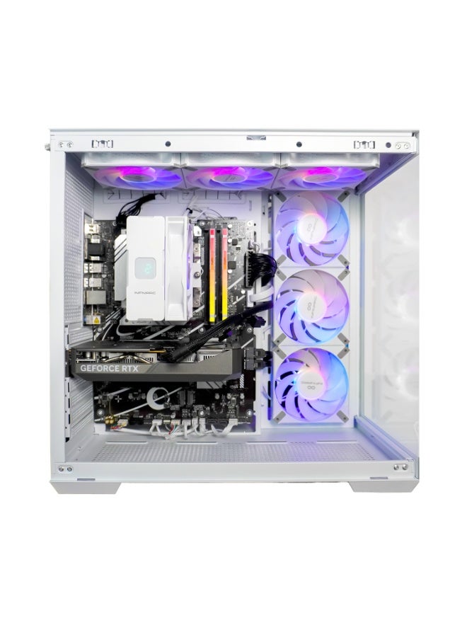 INFINIARC RTX 3050 GAMING DESKTOP PC (CUBE Case, B860-N Motherboard, RTX 3050 6GB GPU, Intel Core Ultra 5 CPU, 16GB DDR5 RAM, 1TB SSD M.2, Digital ARGB Air Cooler, 650W PSU, Windows Pro) White white - Image 3