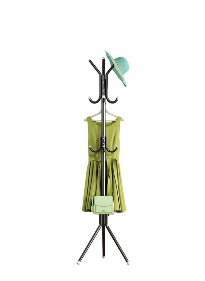 Coat Rack Freestanding, Practical Metal Coat Tree Stand With 12 Hooks, Standing Coat Racks for Bedroom Living Room Office Hanging Clothes, Hats, Bags(Black)