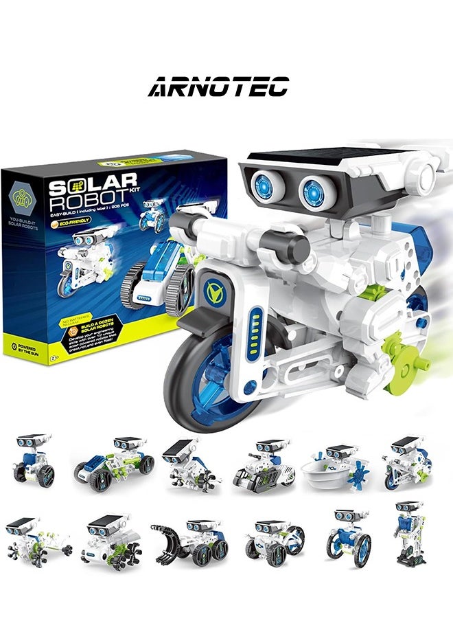 ARNOTEC 12-in-1 Solar Robot Science Experiment Toy | Children's DIY STEM Creative Assembly Educational Toy Set | Can Walk on Land and Water without Batteries | Suitable for Boys and Girls Aged 8-14 | First Choice for Birthday Gifts  - Image 1