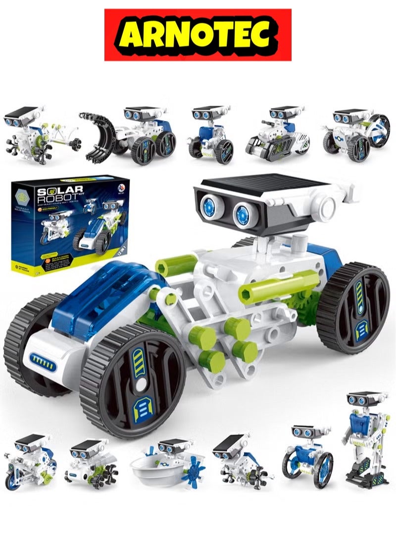 ARNOTEC 12-in-1 Solar Robot Science Experiment Toy | Children's DIY STEM Creative Assembly Educational Toy Set | Can Walk on Land and Water without Batteries | Suitable for Boys and Girls Aged 8-14 | First Choice for Birthday Gifts - Image 1