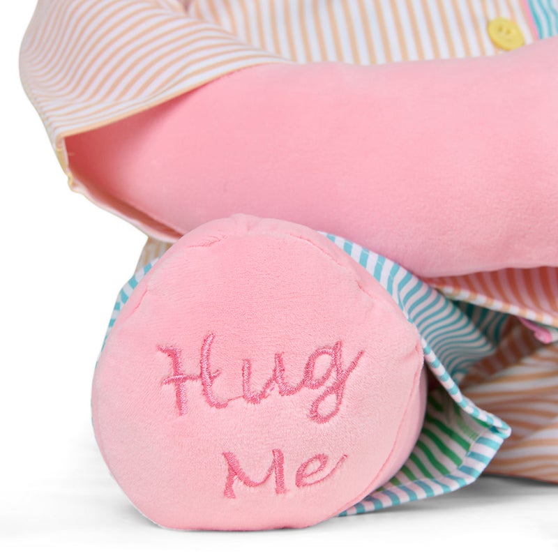 Luna Mia 'Kika' Hug Me Multicolor Pyjama Set With Matching Mega Size Teddy Bear - Image 4