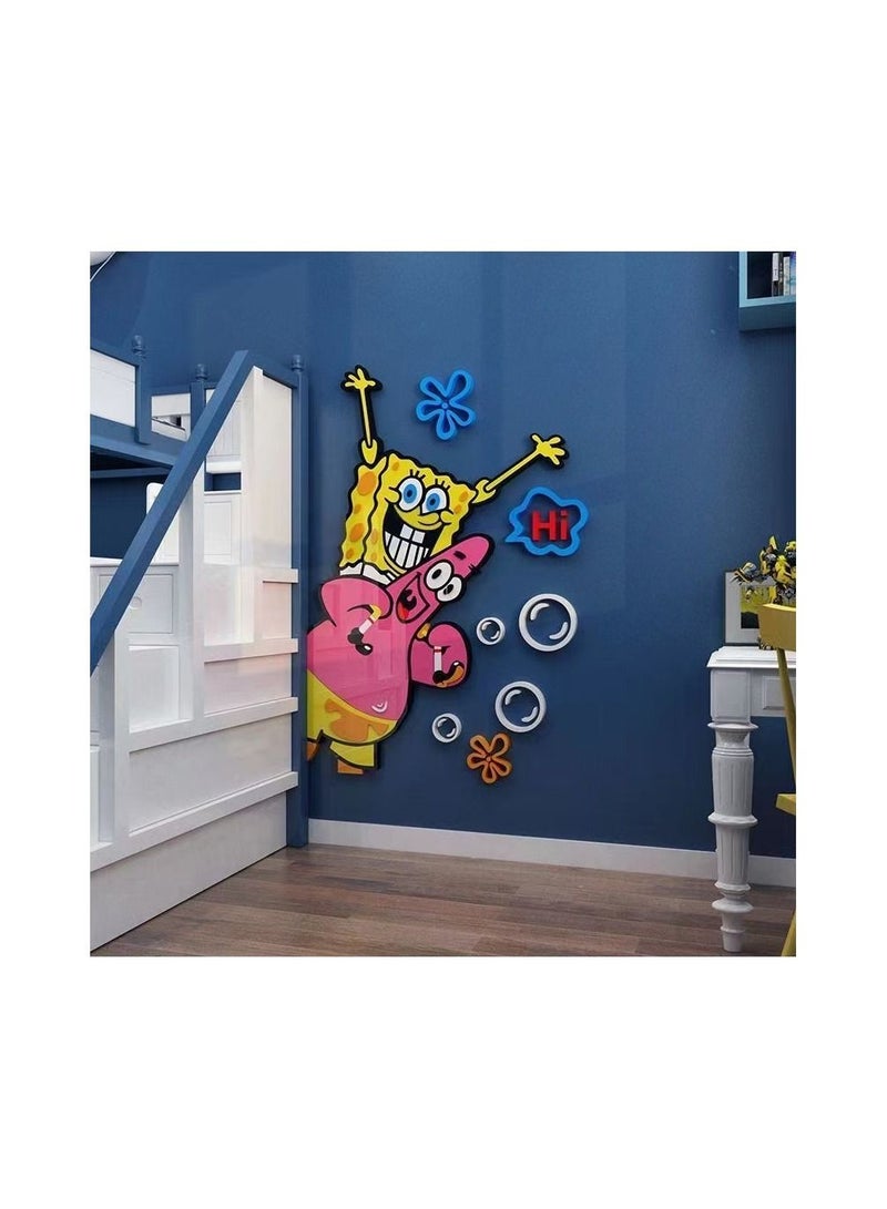 1-Piece Cartoon Pattern Wall Decoration Sticker,Self-Adhesive Decorative Wall Sticker Use for Household/Hotel/School/Office,Size 70x100cm - Image 4