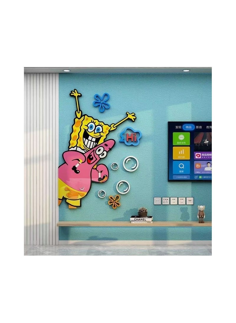 1-Piece Cartoon Pattern Wall Decoration Sticker,Self-Adhesive Decorative Wall Sticker Use for Household/Hotel/School/Office,Size 70x100cm - Image 5